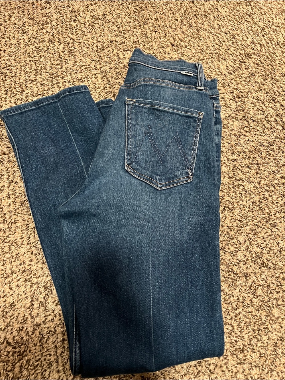 MOTHER High-Rise Button-Fly Pixie Rider Straight Jeans - Picture 6 of 7